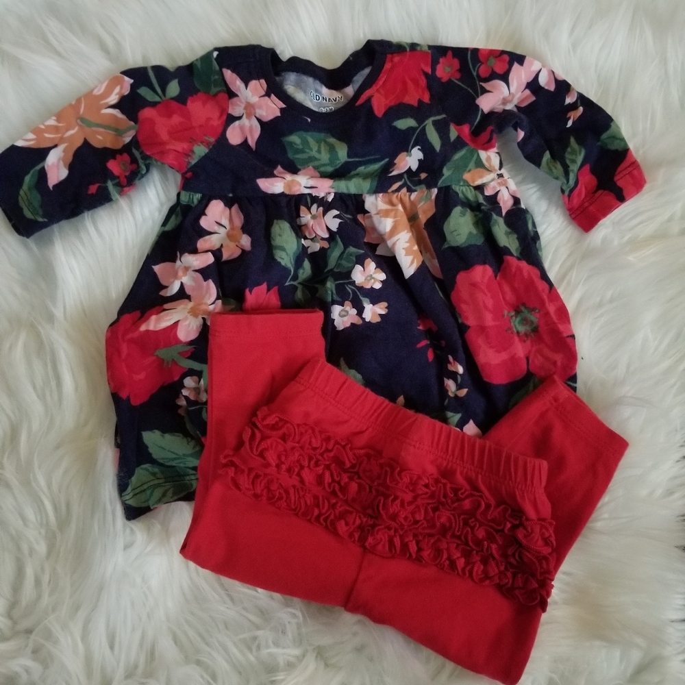 Old Navy Jersey Dress & Leggings